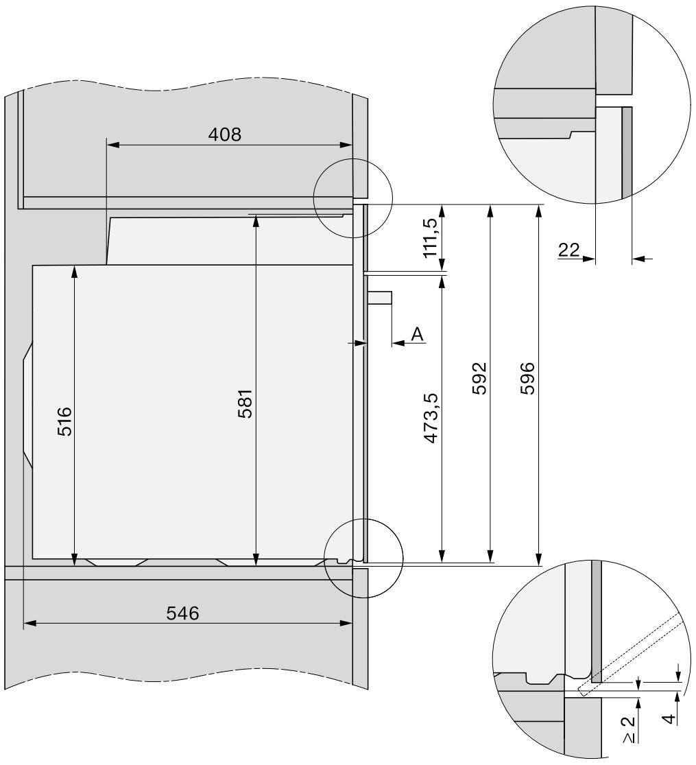 MIELE 7261 - Encastrement dans un meuble haut ou bas - 3
