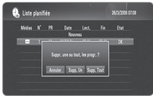 LG MS400HC - Annulation d'un enregistrement programmé - 1