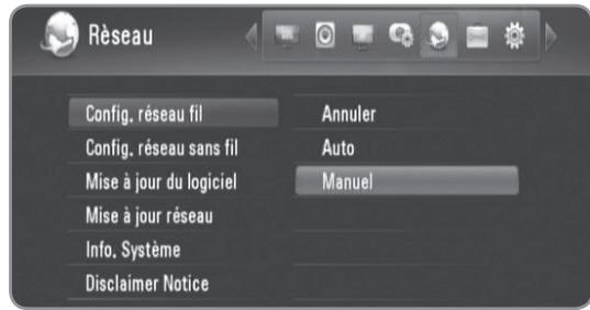 LG MS400HC - Paramétrage de réseau câble (manuel) - 1
