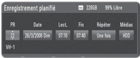 LG MS400HC - Modification d'un enregistrement programme - 1