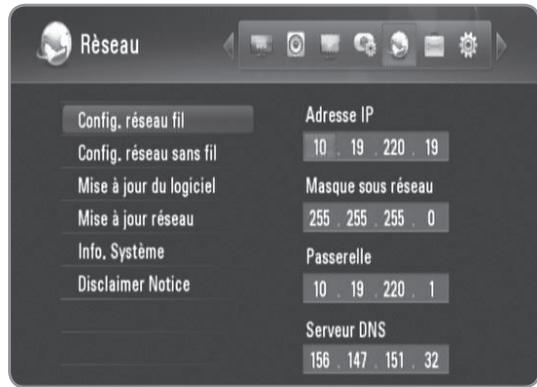 LG MS400HC - Paramétrage de réseau câble (manuel) - 2