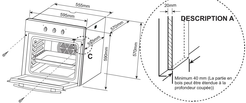PROLINE PFO56SS-E - INSTALLATION DU FOUR ENCASTRABLE - 2