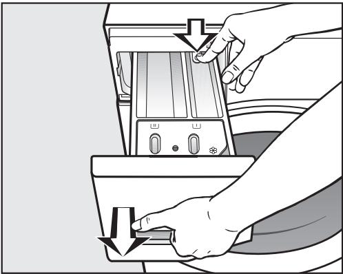 MIELE LAVE-LINGE-WCI860-WCS - Extraire le bac à produits - 1