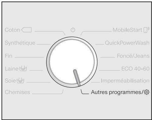 MIELE LAVE-LINGE-WCI860-WCS - Ouvrir le menu Réglages - 1