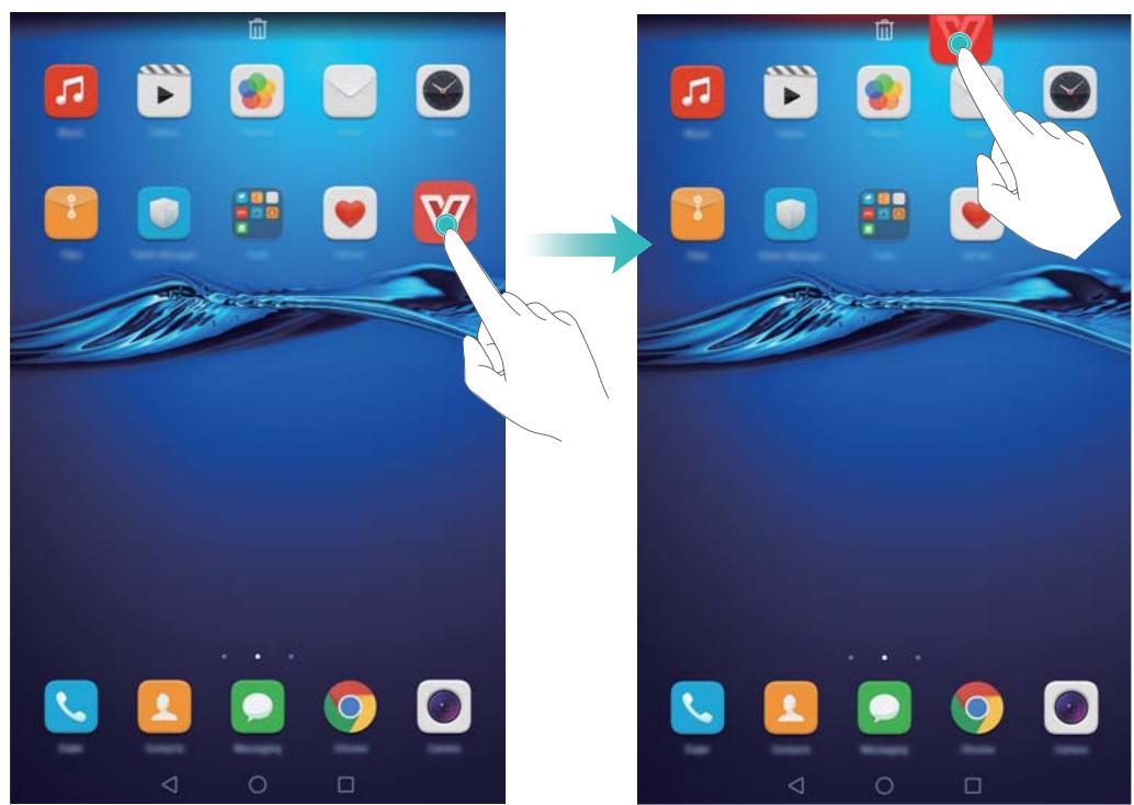 HUAWEI MEDIAPAD M3 LTE - Supprimer un widget ou une icône - 1