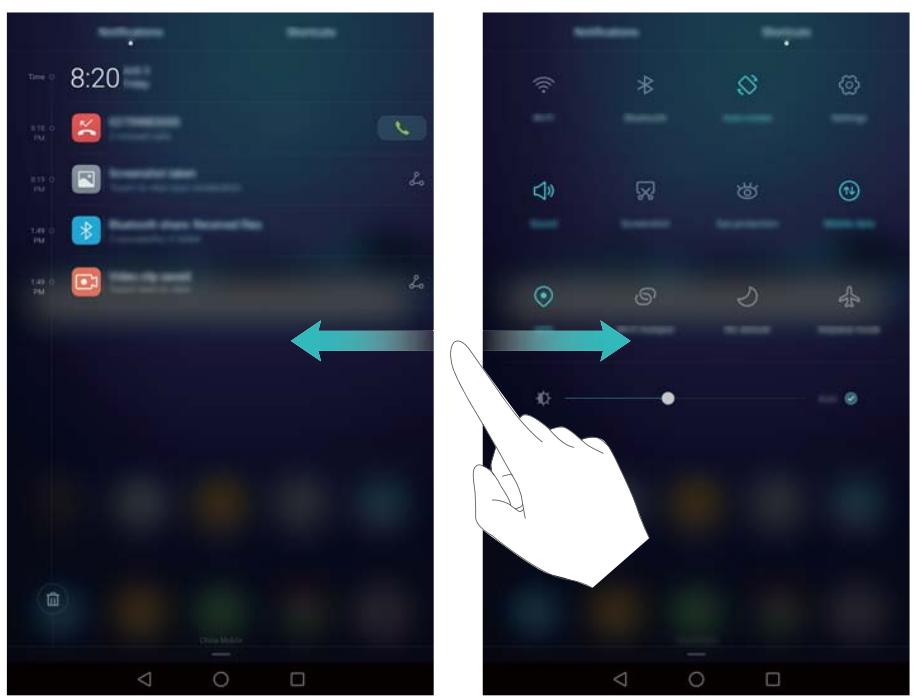 HUAWEI MEDIAPAD M3 LTE - Panneau de notification - 1