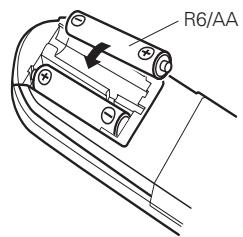 DENON AVR-1910 - Insertion des piles - 2