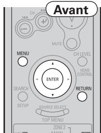 DENON AVR-1910 - Menu de réglages - 2