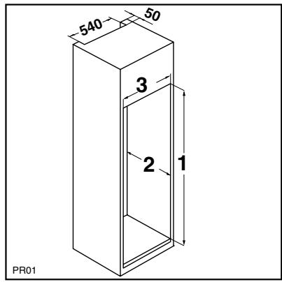 DE DIETRICH DRC 629 JE - Dimensions de la niche - 2