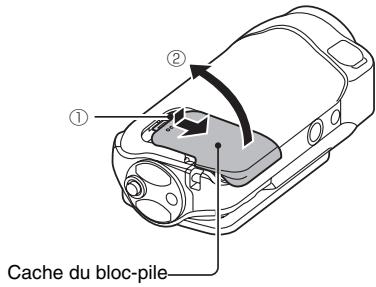 SANYO SH1 ROUGE - Chargement du bloc-pile - 1