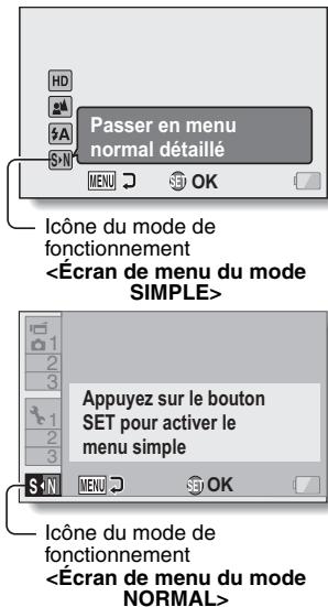 SANYO SH1 ROUGE - Sélectionnez l'icône du mode de fonctionnement et appuyez sur le bouton SET. - 1