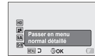 SANYO SH1 ROUGE - Pour accéder/quitter l'écran de menu du mode simple/normal - 1