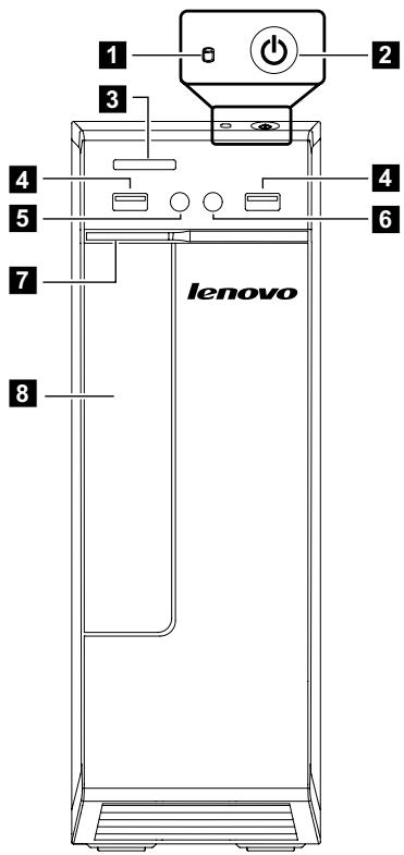 LENOVO H30-00 90C2002BF - Vue frontale du châssis - 2