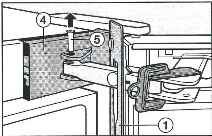 MIELE KWTN14826SDEED - Retirer l'amortisseur de fermeture de porte du haut : - 3