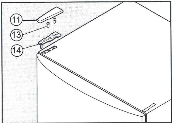 MIELE KWTN14826SDEED - Monter la porte du haut de l'appareil : - 1