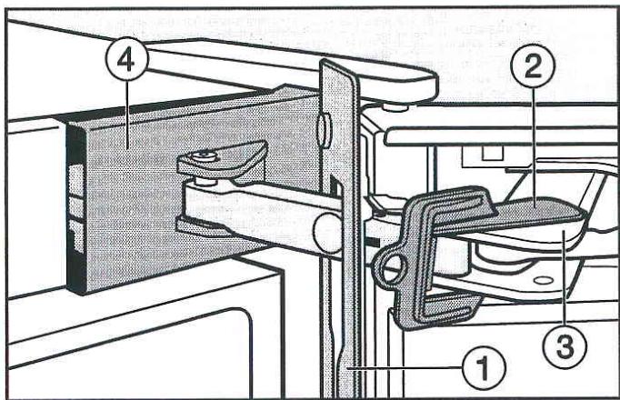 MIELE KWTN14826SDEED - Retirer l'amortisseur de fermeture de porte du haut : - 2