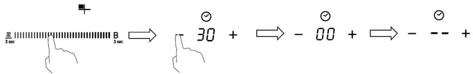 ROSIERES RTPS64MCTTWIFI - Setting the timer to turn one cooking zone off - 2