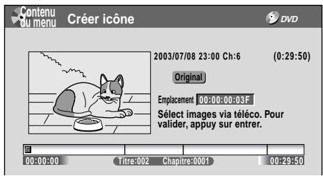 TOSHIBA DR-1 CHROME - Appuyez sur / pour sélectionner “créer icône” (ou “create CHP thumbnail” si un chapitre est sélectionné à l'objet 2), puis appuyez sur ENTER. - 2