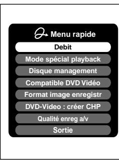 TOSHIBA DR-1 CHROME - 1) Pendant l'arrêt, appuyez sur la touche QUICK MENU. - 1