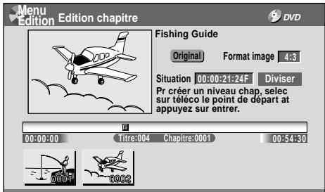 TOSHIBA DR-1 CHROME - Appuyez sur /  /  / pour sélectionner "diviser", puis appuyez sur ENTER. - 2