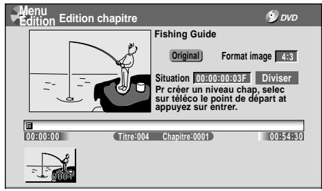 TOSHIBA DR-1 CHROME - Appuyez sur / pour sélectionner "créer chapitre", puis appuyez sur ENTER. - 2