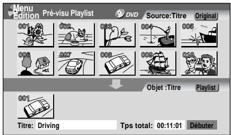 TOSHIBA DR-1 CHROME - Appuyez sur / pour sélectionner un point d'insertion de l'élément, puis appuyez sur ENTER. - 2