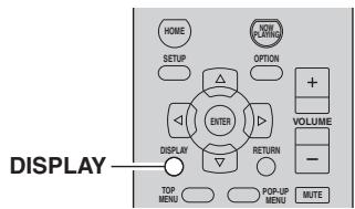 YAMAHA RN-500 - Changement des informations présentées sur l'afficheur de la face avant - 1