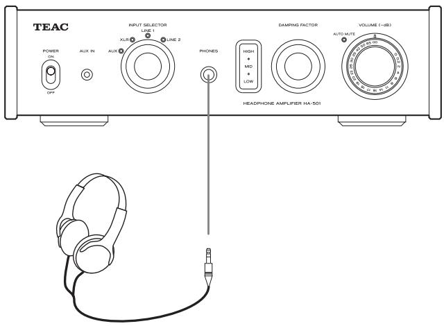 TEAC HA-501 B BLACK - ⚠️ Ne mettez sous tension qu'une fois toutes les connexions effectuées. - 1
