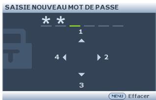 BENQ MP615P - Définition d'un mot de passe - 1