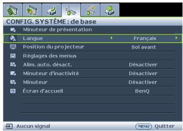 BENQ MP615P - Utilisation des menus - 4
