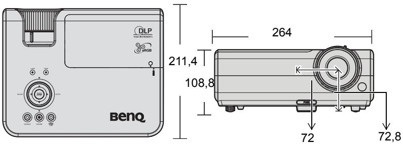 BENQ MP615P - Dimensions - 1