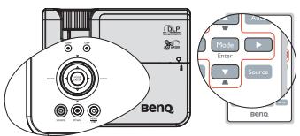 BENQ MP615P - Changement de signal d'entrée - 1