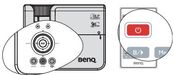 BENQ MP615P - Mise en marche du projecteur - 3