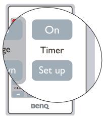 BENQ MP615P - Comment utiliser le bouton timer on? - 1