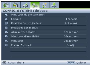 BENQ MP615P - Utilisation des menus - 3