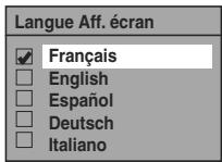TOSHIBA RD-XV49DT - Langue aff. écran (par défaut: français) - 1