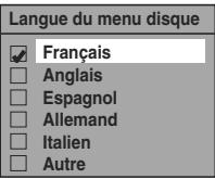 TOSHIBA RD-XV49DT - Langue du menu disque (par défaut: français) (DVD uniquement) - 1