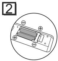 TOSHIBA RD-XV49DT - Installation des piles dans la télécommande - 2