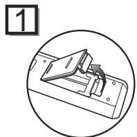 TOSHIBA RD-XV49DT - Installation des piles dans la télécommande - 1