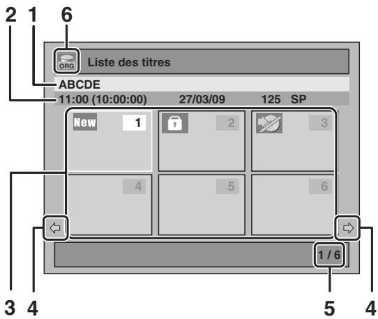 TOSHIBA RD-XV49DT - Guide de la liste de titres - 1