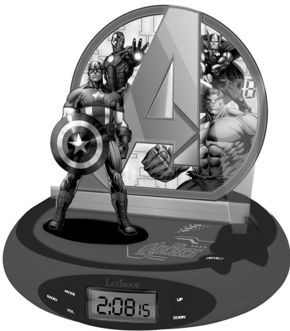 LEXIBOOK RP500AV - Radio réveil projecteur Avengers   Projector Alarm Clock Radio - 1