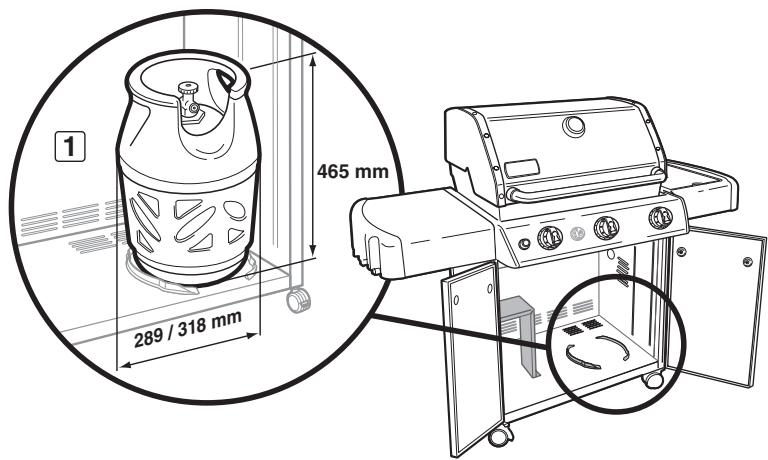 WEBER GENESIS E-330 GBS NOIR - Installation à l'intérieur du meuble - 1
