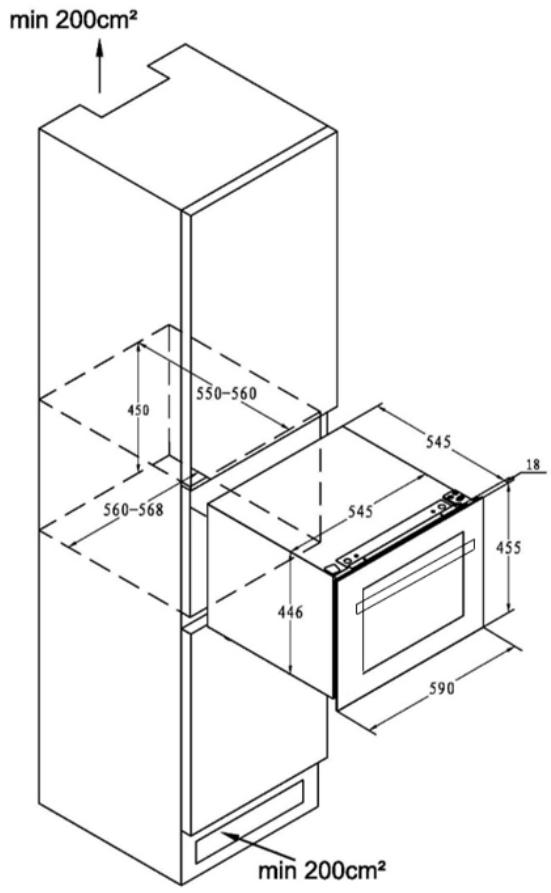 DARTY SOMMELIERECAVEAVININTEGRABLELSBIS6BDZB - Dimostrazione per l'integrazione nell'armadio: - 1