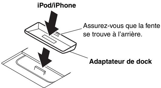 ONKYO CS-245BT - Installation des adaptateurs de dock ipod - 1