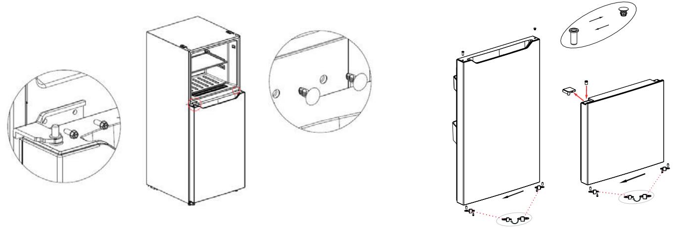 THOMSON THD315NFWH - INVERSION DES PORTES - 5