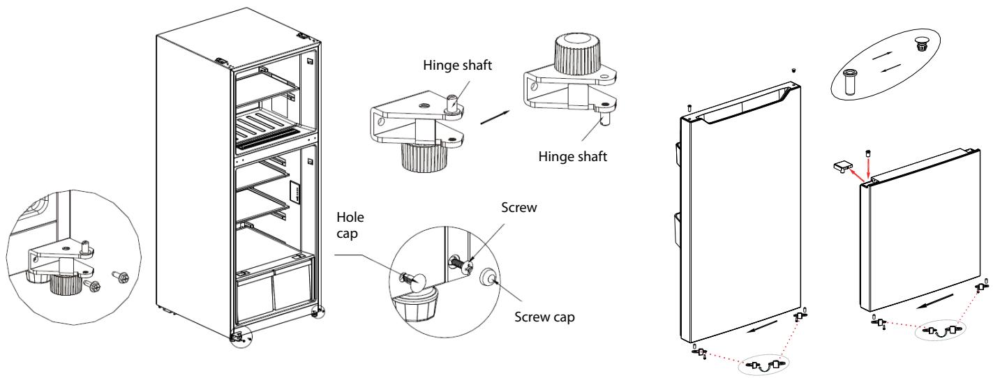 THOMSON THD315NFWH - DOOR CONVERSION - 2