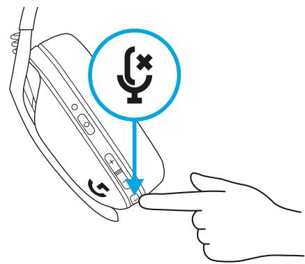 LOGITECH G435 - SILENCIAR/REACTIVAR SONIDO Y VOLUMEN MAXIMO - 1