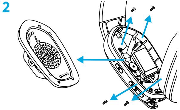 LOGITECH G435 - BATTERIJ VERWIJDEREN - 2