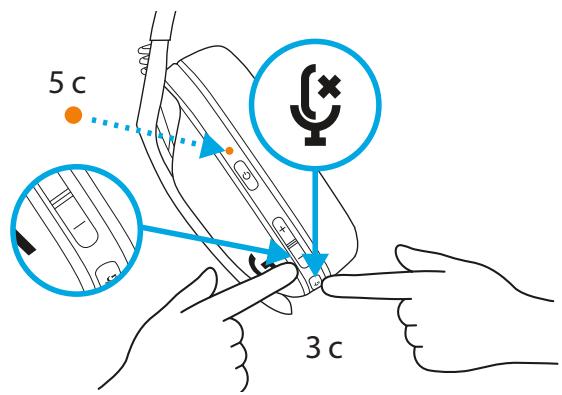 LOGITECH G435 - BbIKJIIOUeyHNE/BKJIIOUeyHne 3ByKA IN MAKcIMaJIbHaR ΓPOMKOCTb - 3