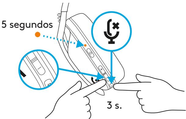 LOGITECH G435 - SILENCIAR/REACTIVAR SONIDO Y VOLUMEN MAXIMO - 3